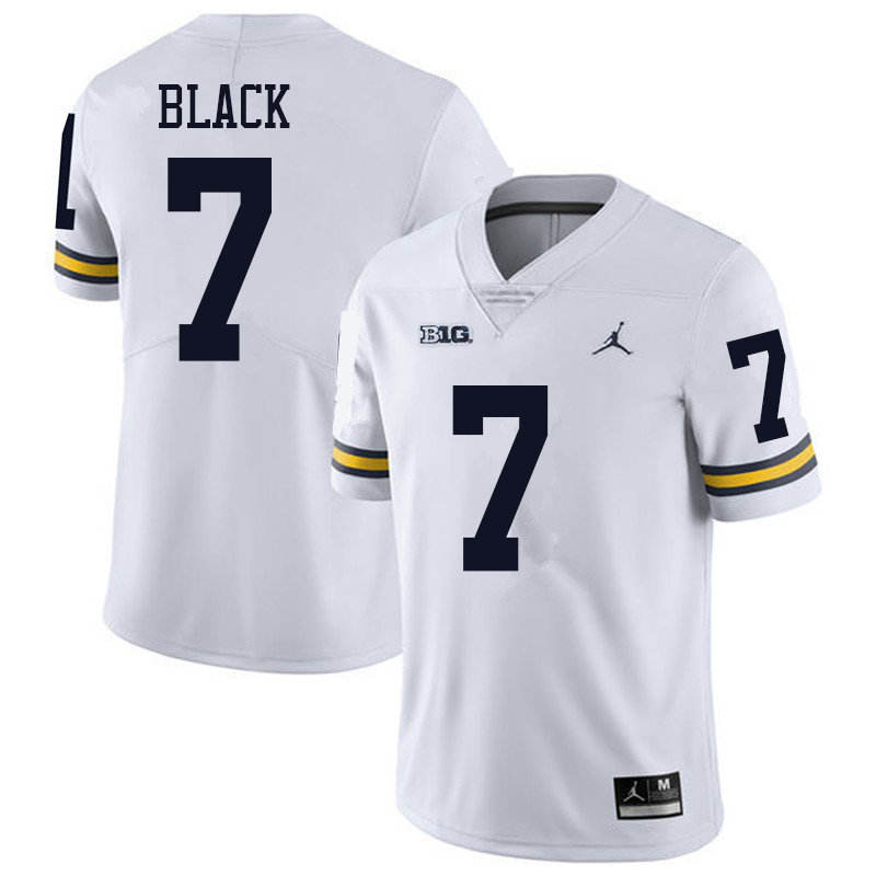 Jordan Brand Men #7 Tarik Black Michigan Wolverines College Football Jerseys Sale-White